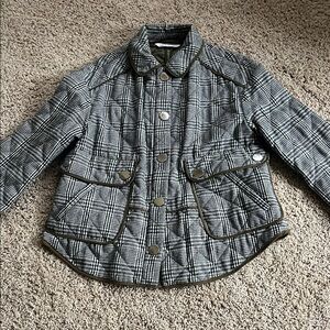 Zara Checkered Jacket - olive green